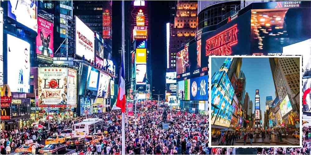 Times Square New York, Signboards Ahmadabad, Signboards New York